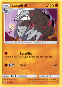 Excadrill Rare card from Unified Minds