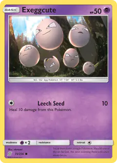 Exeggcute Common card from Unified Minds