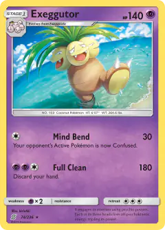 Exeggutor Rare card from Unified Minds