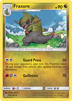 Fraxure Uncommon card from Unified Minds