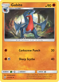Gabite Uncommon card from Unified Minds