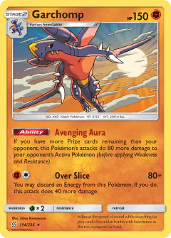 Garchomp Rare Holo card from Unified Minds