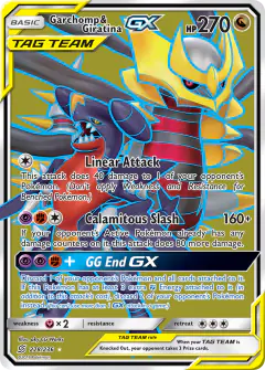 Garchomp & Giratina-GX Rare Ultra card from Unified Minds