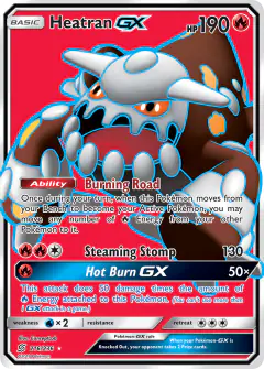 Heatran-GX Rare Ultra card from Unified Minds