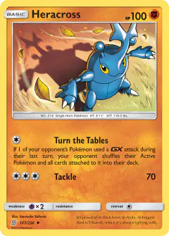Heracross Uncommon card from Unified Minds