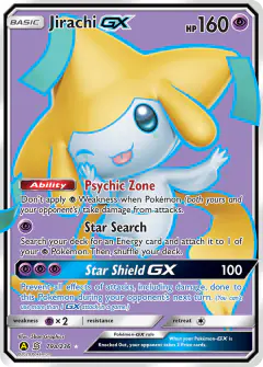 Jirachi-GX Rare Ultra card from Unified Minds