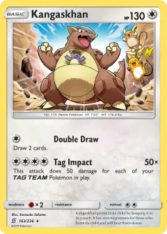 Kangaskhan Rare Holo card from Unified Minds
