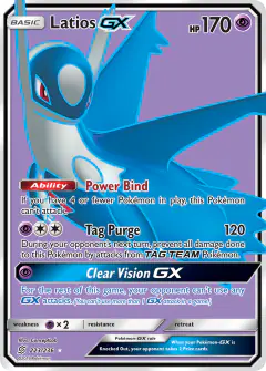Latios-GX Rare Ultra card from Unified Minds
