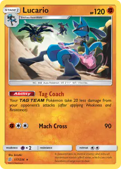 Lucario Rare card from Unified Minds