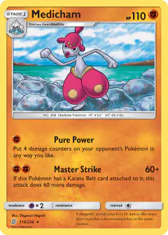 Medicham Rare card from Unified Minds