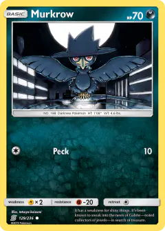 Murkrow Common card from Unified Minds
