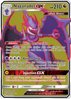 Naganadel-GX Rare Ultra card from Unified Minds