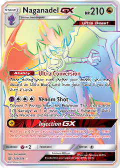 Naganadel-GX Rare Rainbow card from Unified Minds