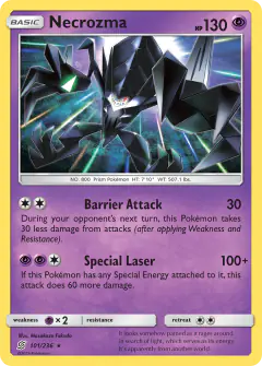 Necrozma Rare card from Unified Minds