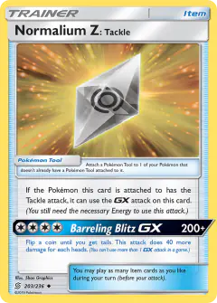 Normalium Z: Tackle Uncommon card from Unified Minds