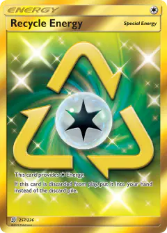 Recycle Energy Rare Secret card from Unified Minds