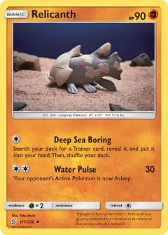 Relicanth Uncommon card from Unified Minds