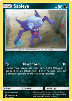 Sableye Uncommon card from Unified Minds