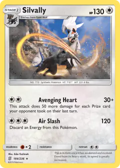 Silvally Rare Holo card from Unified Minds