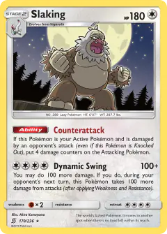 Slaking Rare Holo card from Unified Minds