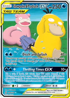 Slowpoke & Psyduck-GX Rare Ultra card from Unified Minds