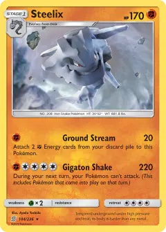 Steelix Rare card from Unified Minds