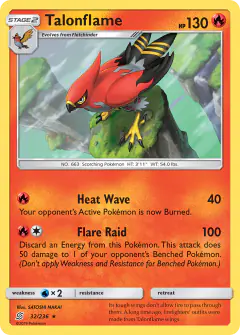 Talonflame Rare card from Unified Minds