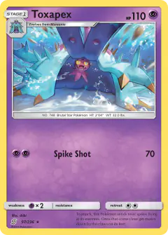 Toxapex Rare card from Unified Minds
