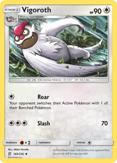 Vigoroth Uncommon card from Unified Minds