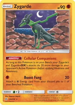 Zygarde Rare card from Unified Minds