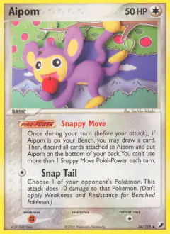 Aipom Uncommon card from Unseen Forces