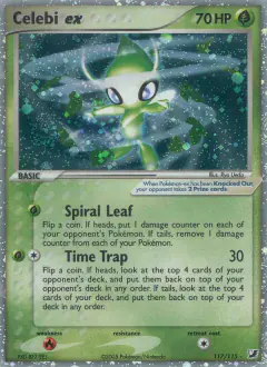 Celebi ex Rare Secret card from Unseen Forces
