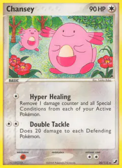 Chansey Rare card from Unseen Forces