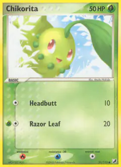Chikorita Common card from Unseen Forces