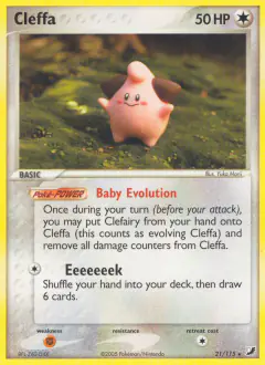 Cleffa Rare card from Unseen Forces
