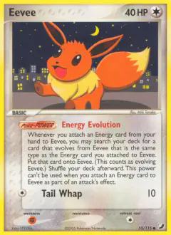 Eevee Common card from Unseen Forces
