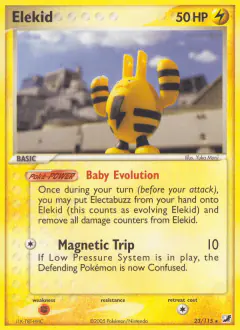 Elekid Rare card from Unseen Forces