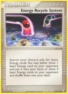 Energy Recycle System Uncommon card from Unseen Forces