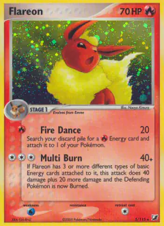 Flareon Rare Holo card from Unseen Forces
