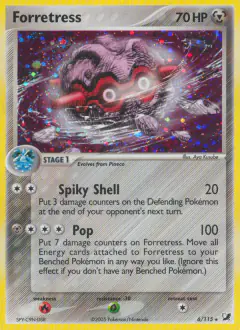 Forretress Rare Holo card from Unseen Forces