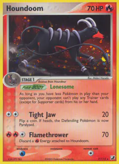 Houndoom Rare Holo card from Unseen Forces
