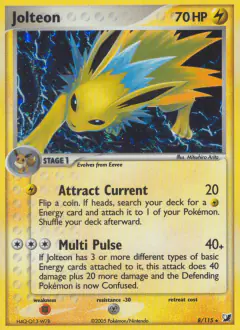 Jolteon Rare Holo card from Unseen Forces