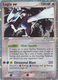 Lugia ex Rare Holo EX card from Unseen Forces
