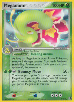 Meganium Rare Holo card from Unseen Forces