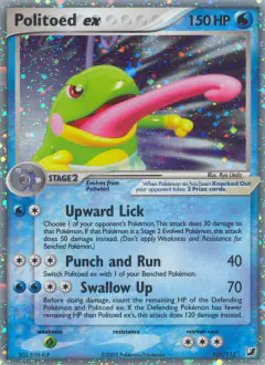 Politoed ex Rare Holo EX card from Unseen Forces