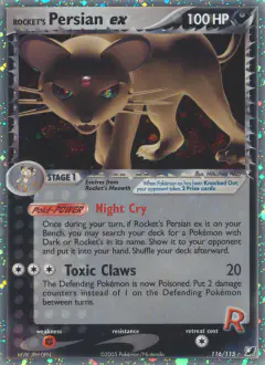 Rocket's Persian ex Rare Secret card from Unseen Forces