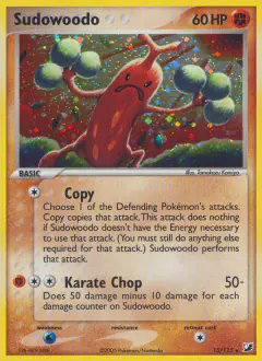 Sudowoodo Rare Holo card from Unseen Forces
