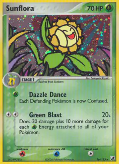 Sunflora Rare Holo card from Unseen Forces