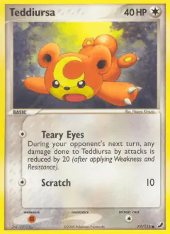 Teddiursa Common card from Unseen Forces