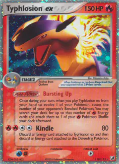 Typhlosion ex Rare Holo EX card from Unseen Forces